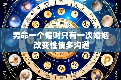 男命一个偏财只有一次婚姻 改变性情多沟通