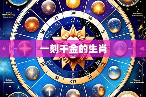 一刻千金的生肖