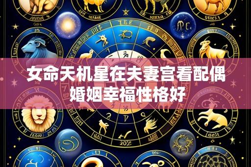 女命天机星在夫妻宫看配偶 婚姻幸福性格好