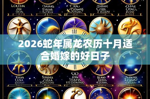 2026蛇年属龙农历十月适合婚嫁的好日子
