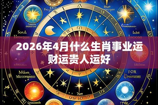 2026年4月什么生肖事业运财运贵人运好