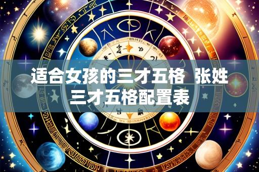 适合女孩的三才五格  张姓三才五格配置表