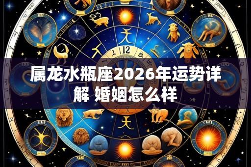 属龙水瓶座2026年运势详解 婚姻怎么样