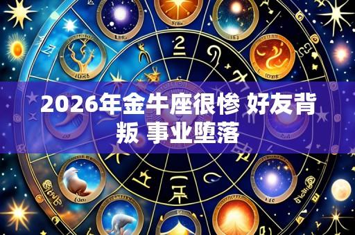 2026年金牛座很惨 好友背叛 事业堕落