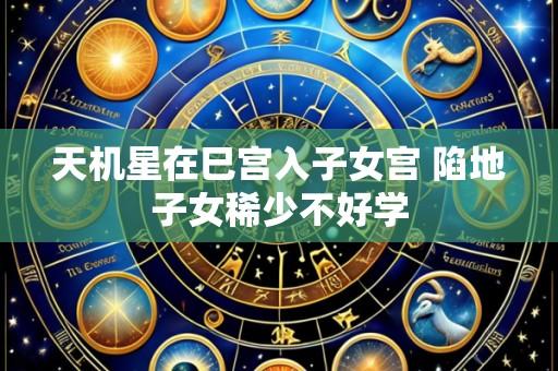 天机星在巳宫入子女宫 陷地子女稀少不好学