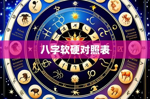 八字软硬对照表