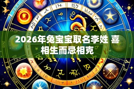 2026年兔宝宝取名李姓 喜相生而忌相克