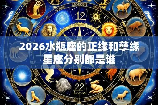 2026水瓶座的正缘和孽缘星座分别都是谁