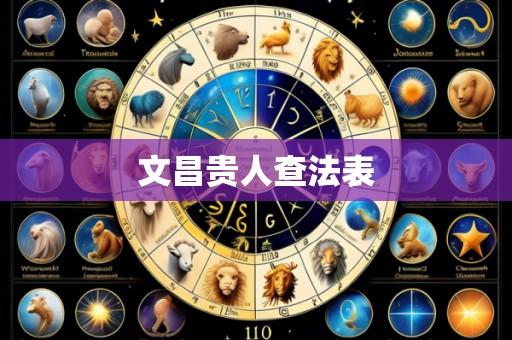 文昌贵人查法表