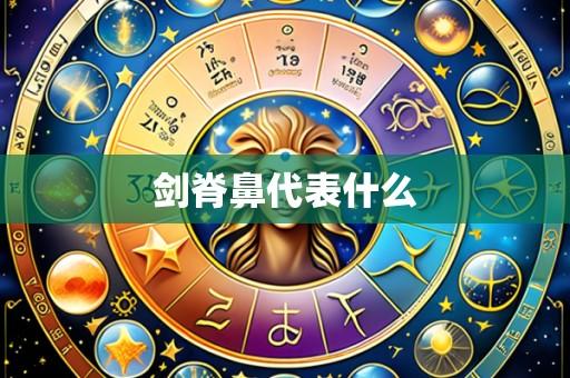 剑脊鼻代表什么