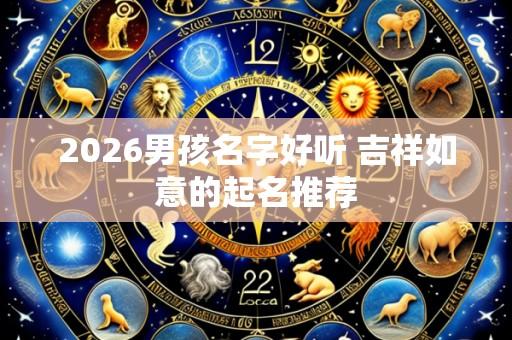 2026男孩名字好听 吉祥如意的起名推荐