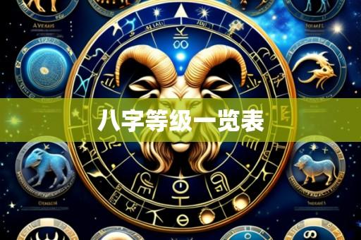 八字等级一览表