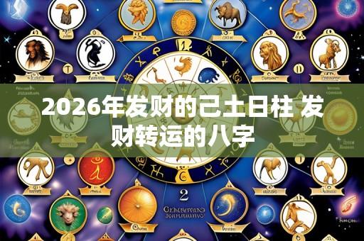 2026年发财的己土日柱 发财转运的八字