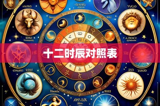 十二时辰对照表