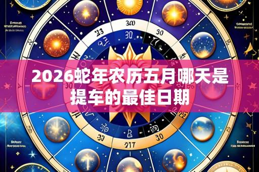 2026蛇年农历五月哪天是提车的最佳日期