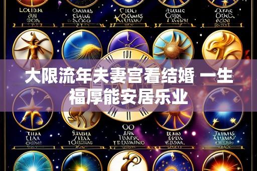 大限流年夫妻宫看结婚 一生福厚能安居乐业