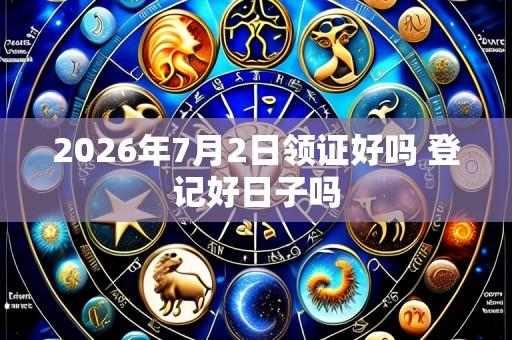 2026年7月2日领证好吗 登记好日子吗