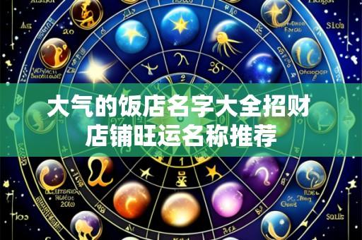 大气的饭店名字大全招财 店铺旺运名称推荐
