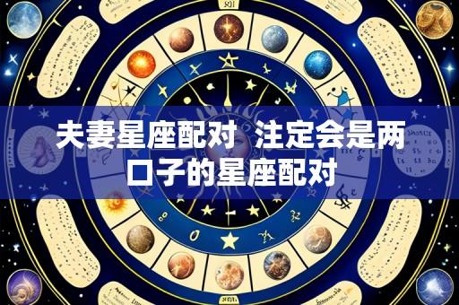 夫妻星座配对 注定会是两口子的星座配对