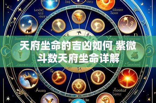 天府坐命的吉凶如何 紫微斗数天府坐命详解