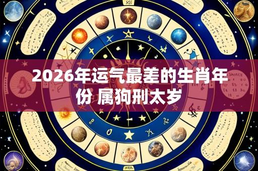 2026年运气最差的生肖年份 属狗刑太岁