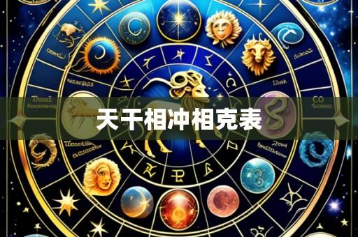 天干相冲相克表