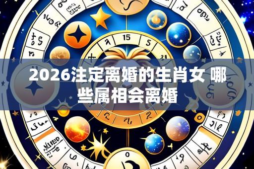 2026注定离婚的生肖女 哪些属相会离婚