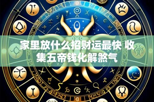 家里放什么招财运最快 收集五帝钱化解煞气