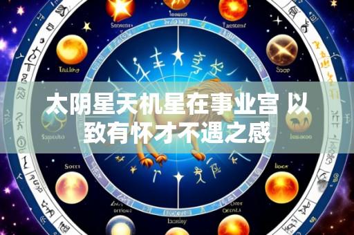 太阴星天机星在事业宫 以致有怀才不遇之感