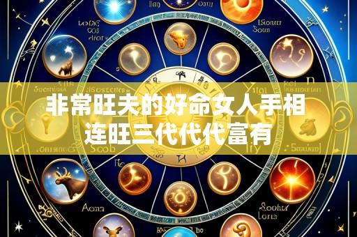 非常旺夫的好命女人手相 连旺三代代代富有