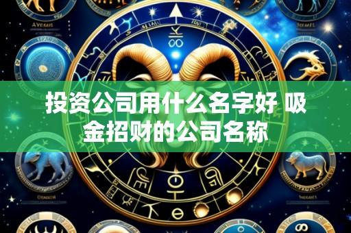 投资公司用什么名字好 吸金招财的公司名称