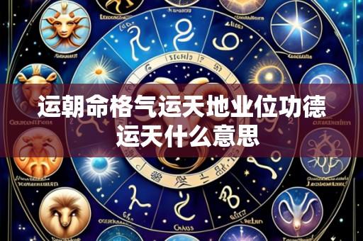 运朝命格气运天地业位功德  运天什么意思