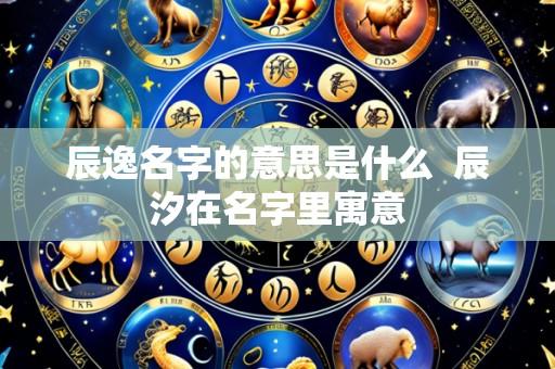 辰逸名字的意思是什么  辰汐在名字里寓意