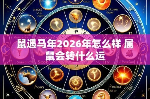 鼠遇马年2026年怎么样 属鼠会转什么运