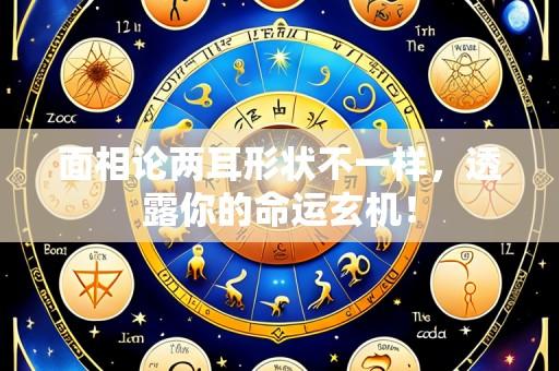 面相论两耳形状不一样,透露你的命运玄机!