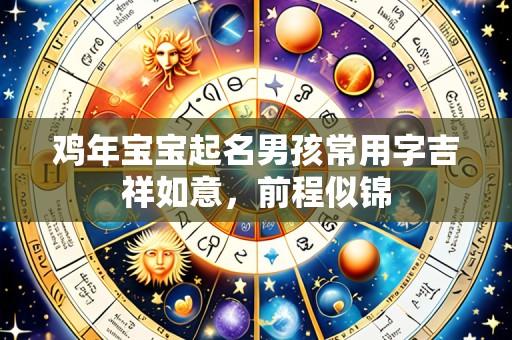 鸡年宝宝起名男孩常用字吉祥如意，前程似锦