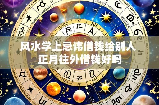 风水学上忌讳借钱给别人 正月往外借钱好吗