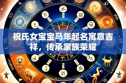 祝氏女宝宝马年起名寓意吉祥，传承家族荣耀