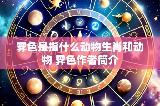 霁色是指什么动物生肖和动物 霁色作者简介