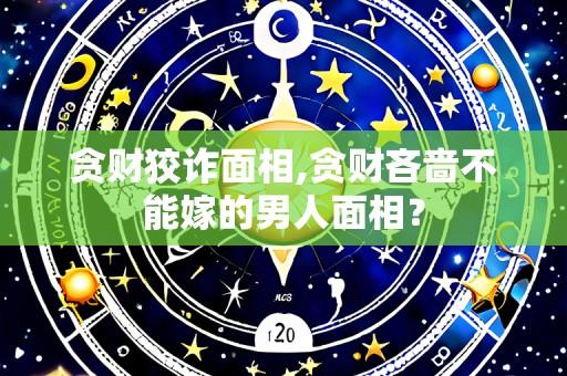 贪财狡诈面相,贪财吝啬不能嫁的男人面相?