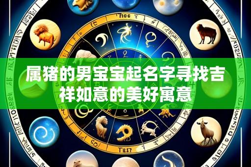 属猪的男宝宝起名字寻找吉祥如意的美好寓意