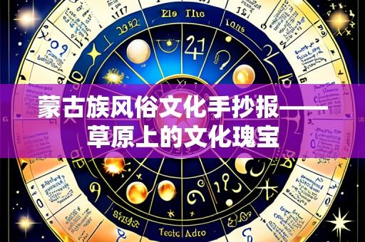 蒙古族风俗文化手抄报——草原上的文化瑰宝