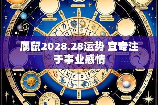 属鼠2028.28运势 宜专注于事业感情