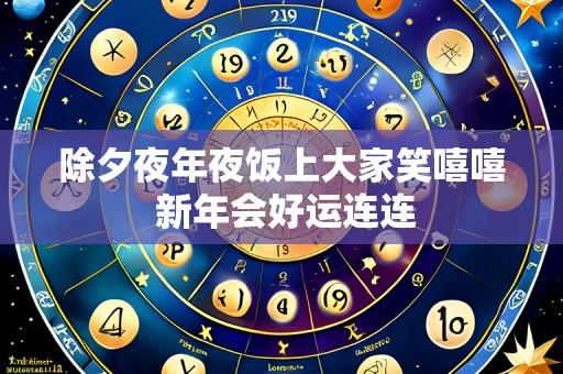 除夕夜年夜饭上大家笑嘻嘻 新年会好运连连