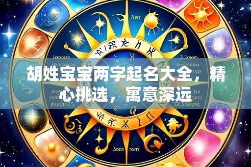 胡姓宝宝两字起名大全,精心挑选,寓意深远