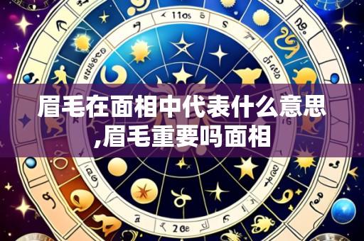 眉毛在面相中代表什么意思,眉毛重要吗面相
