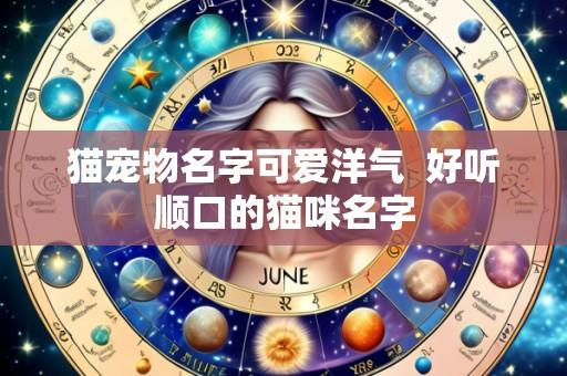 猫宠物名字可爱洋气  好听顺口的猫咪名字