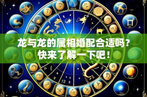 龙与龙的属相婚配合适吗?快来了解一下吧!