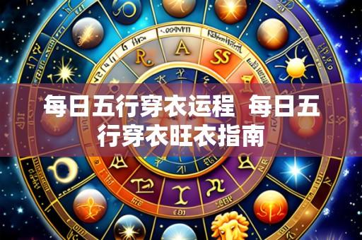 每日五行穿衣运程  每日五行穿衣旺衣指南