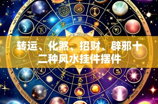 转运、化煞、招财、辟邪十二种风水挂件摆件